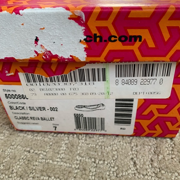 Tory Burch Reva Flats, Black, Size 7 - Picture 12 of 12